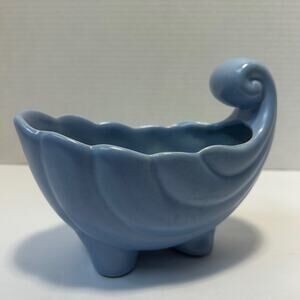Vintage Haeger Cornucopia Double Shell Pottery Planter